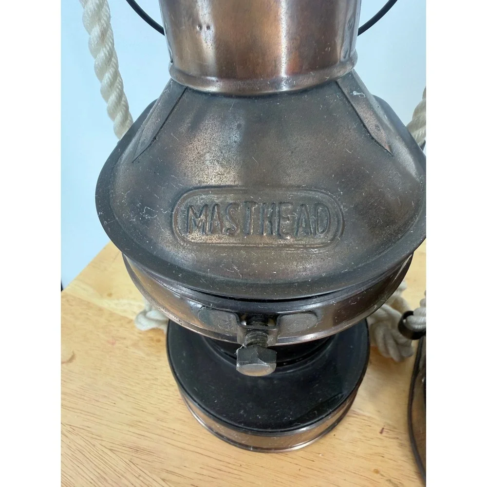 Masthead Lantern Set Copper Red Green‎ Nautical Maritime Ship Boat Decor Pirate